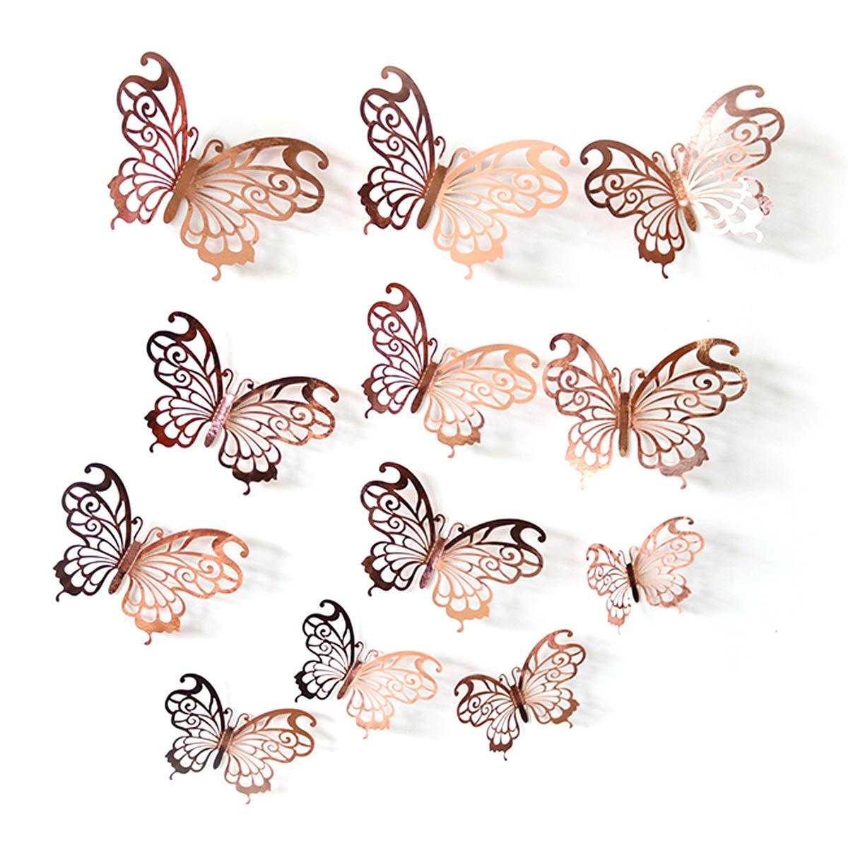 单层蝴蝶-玫瑰金