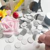 Pegatinas de espejo autoadhesivas redondas de acrílico de 2 cm y 5 cm, pegatinas decorativas para embellecer la pared, pegatinas de pared combinadas extraíbles en 3D.