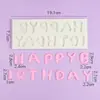 Molde de Silicona para Pastel Tamaño Grande Corona Tarjeta de Feliz Cumpleaños Happybirthday Letras Inglesas Postre