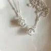 Collar de Perlas de Concha Plateada para Mujer, Lujo Ligero, Estilo de Nicho de Gama Alta, Cadena para el Cuello Versátil, Regalo para el Cumpleaños de la Novia