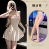Pijama sexy transparente de malla para mujer, camisón con tirantes y hebilla frontal de corte bajo, pijama sexy de encaje transparente gratis, venta al por mayor