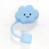 Chapéu de palha com flor colorida tampa de palha para poeira acessórios de decoração diy manga de palha plug de poeira PVC transfronteiriço