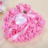 Artículos para Boda Novios Blanco Almohada para Anillos Espuma PE Rosa Forma de Corazón 13*15 Caja para Anillos de Boda Boda