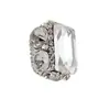 Joyería para Uñas Artísticas de Diamante Blanco Brillante, Bolas de Diamante Hechas a Mano de Alta Gama, Accesorios de Diamante para Uñas Grandes de Ángulo Recto con Acabado Total de Diamante