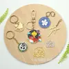 Llavero Colgante con Patrón de Logo Personalizable, Herrajes de Aleación de Zinc, Colgante Artesanal de Esmalte Pintado con Punta, Exquisito Adorno Colgante