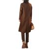 22922 Daaimaiyiyuan Nuevo Abrigo de Solapa de Manga Larga de Longitud Media Color Sólido Traje Moda Mujer Otoño/Invierno 2025
