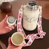 Taza Térmica Coca-Cola de Gran Capacidad Taza de Agua Portátil para Hombres y Mujeres Botella de Agua de Acero Inoxidable 316 con Asa Logo Impreso