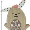 Artesanato criativo de coelho de Páscoa, ornamentos de madeira para cena doméstica, suprimentos de decoração, brinquedos de mesa, presentes, atacado