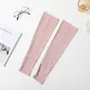 Mangas de Verano de Seda de Hielo con Protección Solar para Mujer, Mangas de Hielo Transpirables de Nailon Anti-UV para Ciclismo y Conducción al Aire Libre, Protección para Brazos al por Mayor