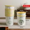 Vaso de papel Kraft grueso personalizado, taza desechable para café, leche de soja, té, agua, degustación comercial, venta al por mayor