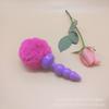 Novo 3 contas de silicone macio plug anal de volta corte divertido plug anal bola de pele fox tail fabricantes atacado