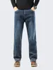 Moda Masculina Fengshe / Lançamento Primavera e Outono 2026 Novos Jeans Retos Vintage de Negócios para Homens, Calças Longas Largas Retro Soltas