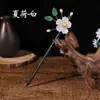 Grampo de Cabelo de Garça Voadora Estilo Antigo Grampo de Cabelo de Ébano Sintético Acessórios Hanfu Novo Estilo Chinês Grampo de Cabelo Cheongsam Joias Atacado para Mulheres