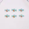 Pequeños accesorios de resina translúcida de colores de caramelo, decoraciones para uñas, pasadores para el cabello 3D DIY, accesorios para uñas vestibles, pequeñas flores de pedrería