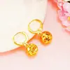 Nuevos Minimalistas Vietnamitas Chapados en Oro Huecos Bolas Moda Cuentas Flor de Coche Puños de Oreja Pendientes Versión Coreana Joyería de Envío Directo en Vivo