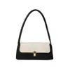Bolso de Hombro o Axila Versátil de Bloques de Color de Moda para Mujer 2025 Nuevo Bolso Baguette con Cierre Vintage con un Toque de Lujo Bolso de Mano