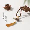 Nueva cadena para teléfono móvil de calabaza de sándalo estilo chino, cadena larga cruzada, accesorio de cultura tradicional china, collar vintage de cuentas budistas, cadena para suéter