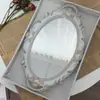 Bandeja rosa oval prato de frutas prato de sobremesa xícara de chá doméstica bandeja retangular decorativa joias adereços para fotos