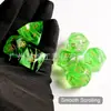 Dados Multifacéticos Cristal K9 Aurora Verde Dnd Trpg Dungeons and Dragons Juego Dnd