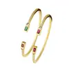 Pulseira aberta tendência em latão com zircônia pulseira temperamento versão coreana de joias simples para banquete presente atacado vendas diretas