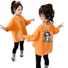 Camiseta de manga larga de algodón puro para niñas, nueva y elegante para primavera y otoño, camiseta básica versátil para niños, top de moda casual para niñas