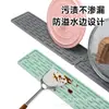 Tapete de Armazenamento para Tampa de Panela com Fresta Estreita de Silicone Tapete de Armazenamento Antiderrapante para Bancada da Cozinha Borda da Pia Prancha de Corte com Isolamento Térmico para Fogão Tapete Drenante de Água