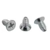 Tornillos de Bloqueo con Cabeza Avellanada, Tornillos Autorroscantes Endurecidos con Cabeza Plana y Rosca Triangular M3M4 Tornillos de Níquel para Luminarias y Electrodomésticos