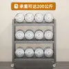Carrito móvil para preparación de alimentos, estante de almacenamiento multifuncional, diseñado específicamente para restaurantes de hot pot, con múltiples niveles para almacenar ingredientes y un gabinete de alimentos de pie