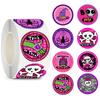 Rollo de 500 piezas Feliz Halloween Juguete para niños Animal Gracias Etiquetas Adhesivas Decorativas