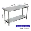Banco de trabajo de acero inoxidable, Banco de trabajo para cocina de restaurante comercial, Soporte doble engrosado, Mesa de preparación, Fabricante de mesas, Fábrica