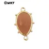 WT-C329 colgante de piedra Tianhe de color amatista con forma de gota clásica, se puede usar como accesorio de joyería para collar