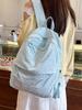 Mochila Casual Ligera Coreana de Gran Capacidad Mochila Harajuku Color Sólido Simple Estudiante de Aspecto Elegante Pequeña Fresca Mochila Escolar