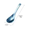 Colher de Titânio Puro, Colher de Sopa em Liga de Titânio Cristal de Gelo, Utensílio de Mesa Conveniente para Acampamento ao Ar Livre e Piquenique, Colher de Refeição Doméstica