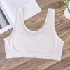 Patrón de letras de bloques de color, alta elasticidad, ropa interior para niñas de talla grande, transpirable, cómoda, simple, sin costuras, camiseta sin mangas para niñas de una sola pieza