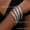 4 Anel Simples de Metal Simples Estreito Pulseira Gosy Dourada Pulseira da Moda Pulseira de Personalidade Nicho Empilhada Feminina terno
