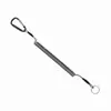 Cable de acero con mosquetón, popular en AliExpress, cordón retráctil portátil para llaves anti-pérdida, cuerda anti-pérdida para equipo de pesca