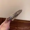 Pinza para el pelo de pico de pato, resistente, iridiscente, incrustada de pedrería, perla, vintage y elegante, para mujer, adecuada para peinar flequillos, un accesorio de lujo para el cabello
