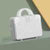 Bolsa Satchel Personalizável Mala de Viagem Bolsa de Maquiagem 14 polegadas Mini Bolsa de Maquiagem de Viagem como Lembrança para Melhores Amigas Mala Leve de Couro