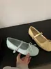 Sapatos Mary Jane com laço estilo francês, sapatilhas, sapatos rasos vintage de mola, sapatos femininos de sola macia