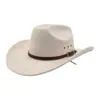 Aliexpress Amazon Chapéu de Cavaleiro com Aba de 9cm Chapéu Jazz Chapéu de Aba Larga Chapéu de Cowboy de Camurça Macia