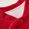 Conjunto de Ropa Acolchada de Algodón para Bebé, Ropa Unisex para Salir de Bebé, Atuendo Rojo de Año Nuevo, Ropa de Algodón para Bebé