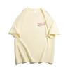 Camiseta Feminina Verão Nova Manga Curta Estilo Americano Retrô Algodão Puro Gola Redonda Branca Cinza Tamanho Grande Top Tendência