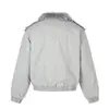 Chaqueta de Trabajo Retro Americana con Remaches Cuello de Piel Solapa Hombres Mujeres Otoño Invierno Nueva Acolchada de Algodón Chaqueta Abrigo Moderna