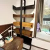 Estantería de Madera Maciza de Múltiples Niveles, Estilo Nórdico, de Pie, sin Instalación, Estantería Creativa para Apartamentos Pequeños, Estante para Libros Ilustrados Infantiles, Estante Divisor