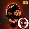 Máscara de Pirata Cicatrizada y Tuerta Más Vendida Transfronteriza con Sangre Horror Luz Fría Máscara de Halloween Set de Máscaras Luminosas LED