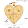 K90 Nuevo Colgante Pequeño de Corazón Arcoíris Amor Gota de Aceite Circonita