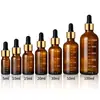 Frasco Dispenser de Óleo Essencial 50ml, Frasco de Sérum de Vidro 10ml, Frasco Redondo de Ombro Âmbar Bloqueador de Luz 30ml com Conta-gotas Graduado