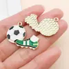 Fútbol Copa del Mundo Deporte Colgante de Aceite Goteante Accesorios de Joyería de Aleación DIY Colgante de Collar Llavero Insignia Conmemorativa