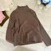 Oferta de Liquidación Camiseta Básica para Niña 2026 Otoño Nueva Camiseta de Punto de Manga Larga de Cuello Alto