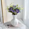 Mini bonsai de hortênsia para decoração de interiores de casa, flores artificiais criativas, adereços de fotografia, arranjo de flores criativo para mesa de sala de estar